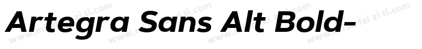 Artegra Sans Alt Bold字体转换
